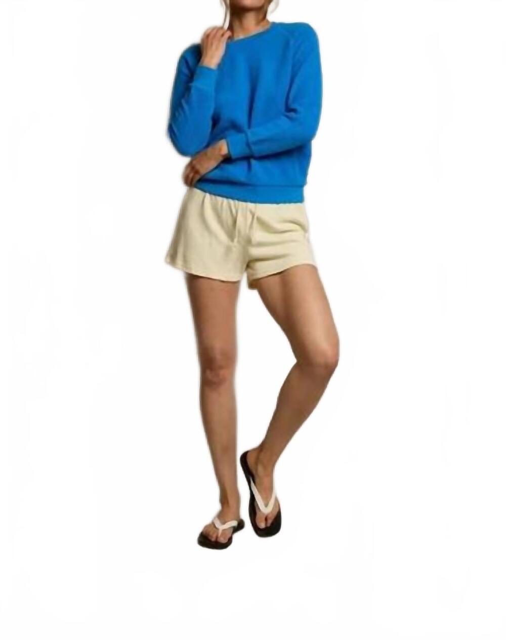 NEW PERFECTWHITETEE layla french terry sweat short in custard